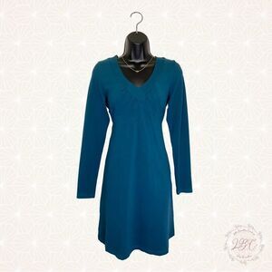 Athleta Long Sleeve V-neck Dress Organic Cotton Size Small